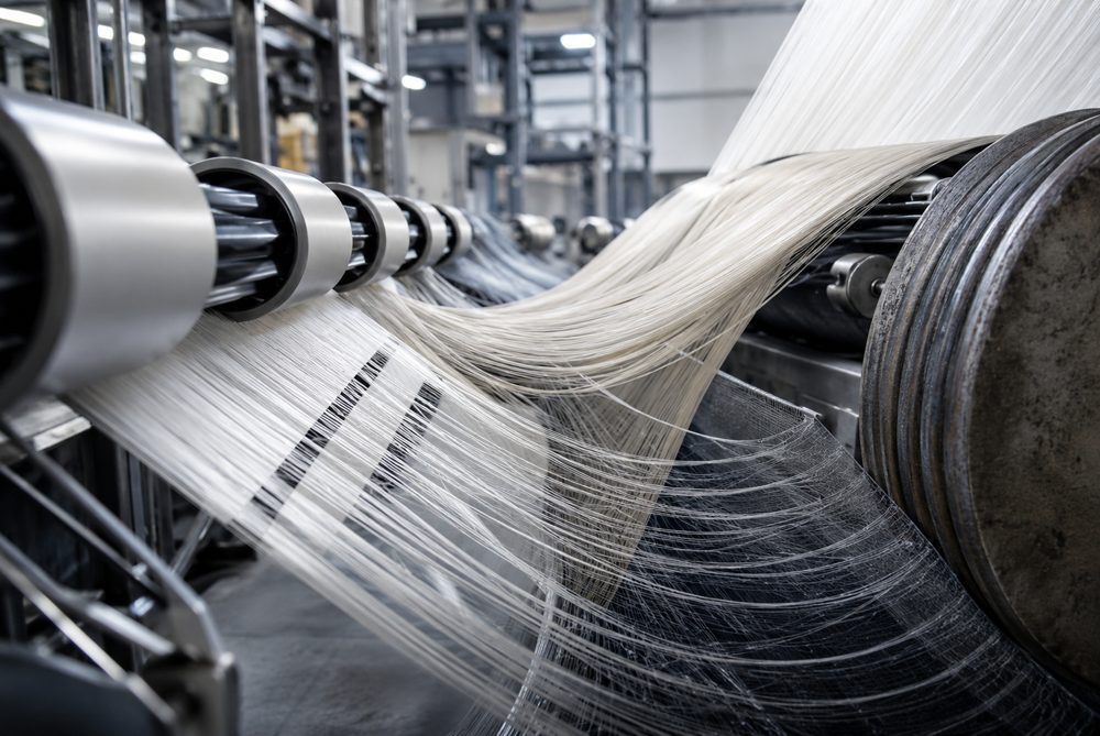 Filament yarn on spinning machine
